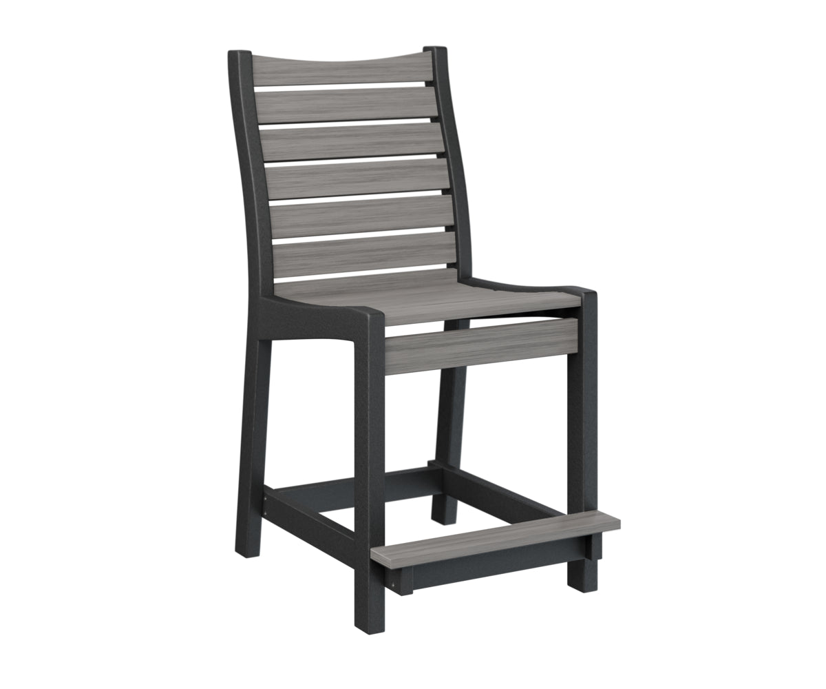 Berlin Gardens Bristol Counter Chair - Stylish Bar Stool for Kitchen Island, Breakfast Nook & Outdoor Dining - Adjustable Height & Comfortable Seating