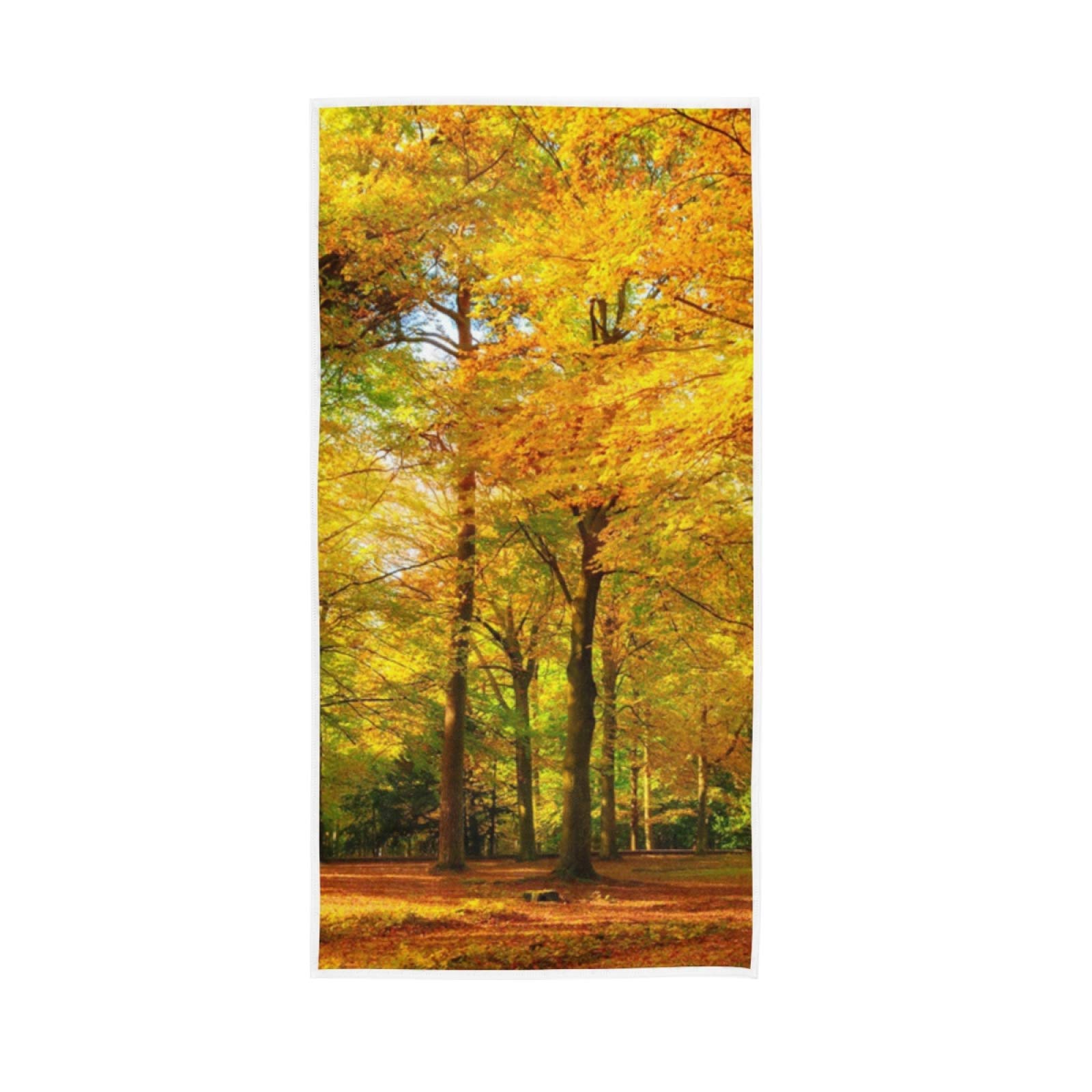 Premium Autumn Leaves Hand Towels - Ultra Absorbent & Soft 30x15 Inch Bath Towels for Bathroom, Gym, Spa | Decorative Guest Towels for Face & Fingertip Drying