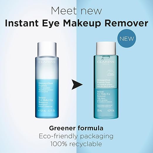 Clarins Instant Eye Makeup Remover 125ml - Gentle & Effective Eye Makeup Remover for Sensitive Eyes | Perfect for Daily Use & Travel