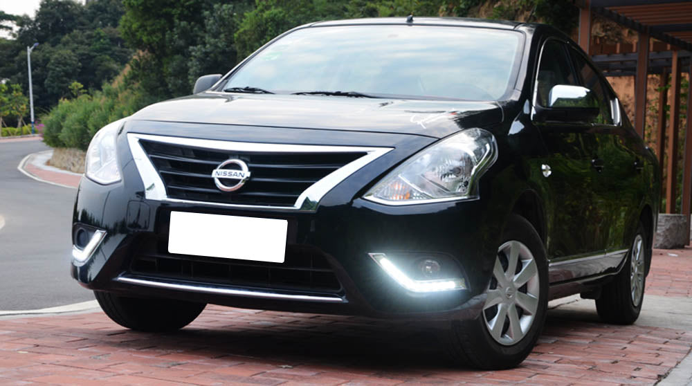 10 LED Direct Fit White Daytime Running Lights (DRL) for 2015-2019 Nissan Versa Sedan - Easy Installation & Bright Visibility for Daytime Safety Driving
