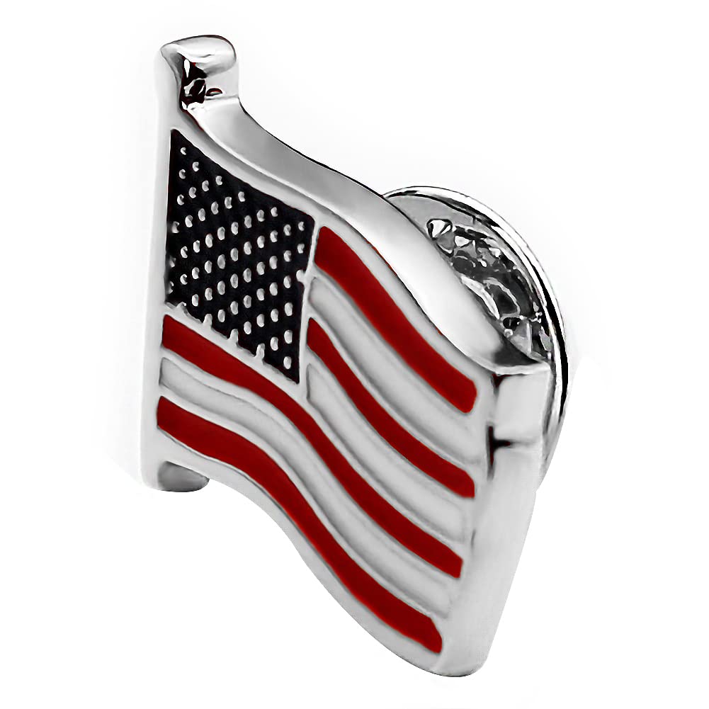 Patriotic American Flag Lapel Pin - Gold Plated Suit Accessory for Men & Women - Perfect for Business, Weddings, and Special Events