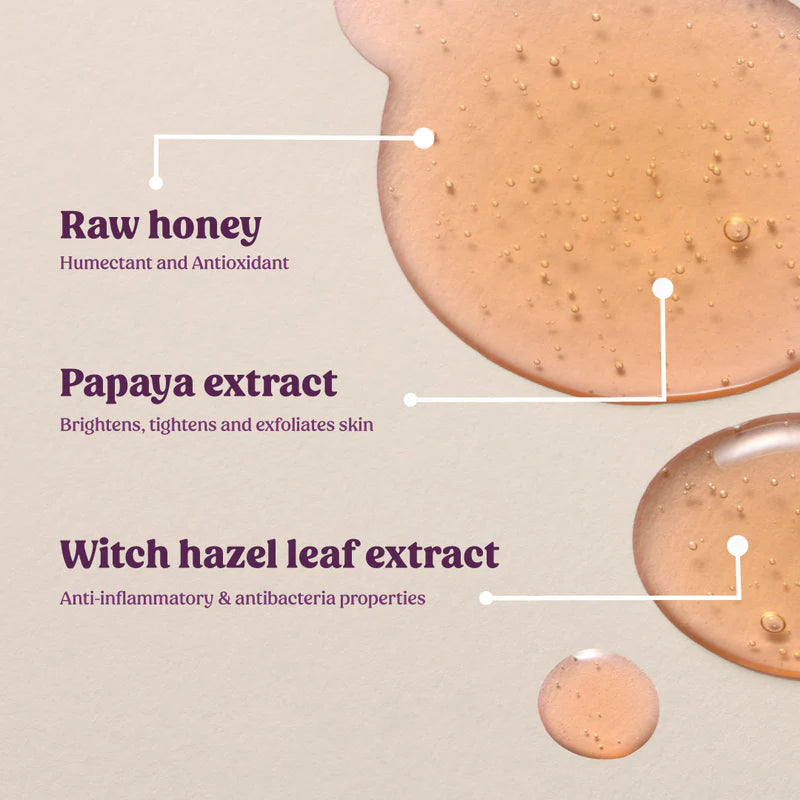 Natural Honey Fix Face Wash with 10% Raw Honey - Gentle Cleanser for Acne-Prone & Sensitive Skin - Daily Skincare Routine for Glowing Complexion
