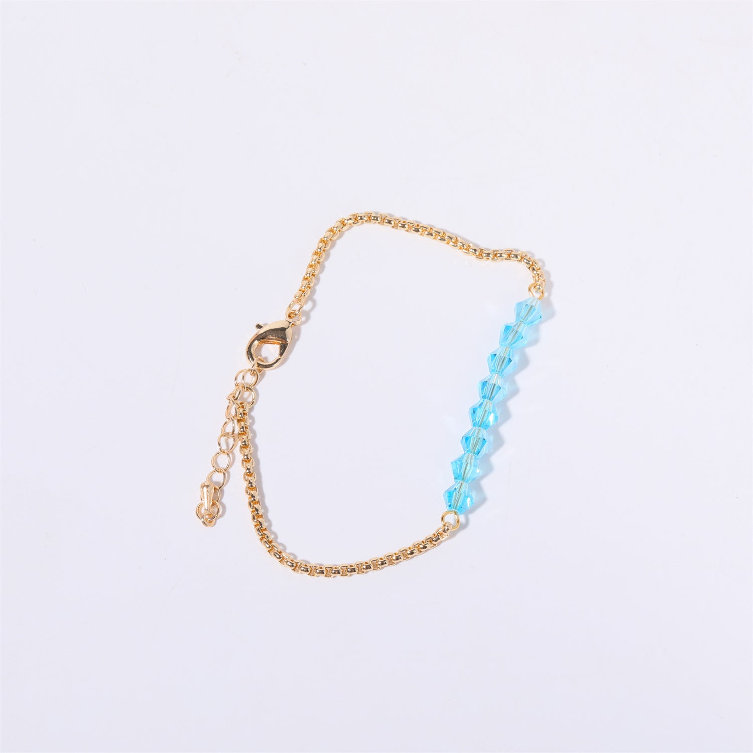 18K Gold Birthstone Beads Chain Bracelet - Personalized Zodiac Jewelry Gift for Women | HSB602 | Perfect for Birthdays, Anniversaries & Special Occasions