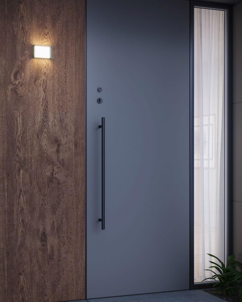 Kuzco Lighting EW37207-BK Dynamo Outdoor LED Wall Sconce Light Fixture - Black - Weatherproof Exterior Lighting for Porch, Patio, Garden & Entryway