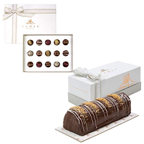 Premium Kosher Dairy-Free Chocolate Purim Gift Basket - Luxury Chocolate Gift Set with Chocolate Log for Corporate Gifting, Holidays & Special Occasions