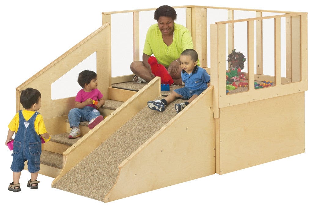 Jonti Craft Tiny Tots Loft - Kids Playhouse Without Storage Bins | Safe & Fun Indoor Play Structure for Toddlers & Preschoolers | Perfect for Daycare Centers, Preschools & Home Playrooms