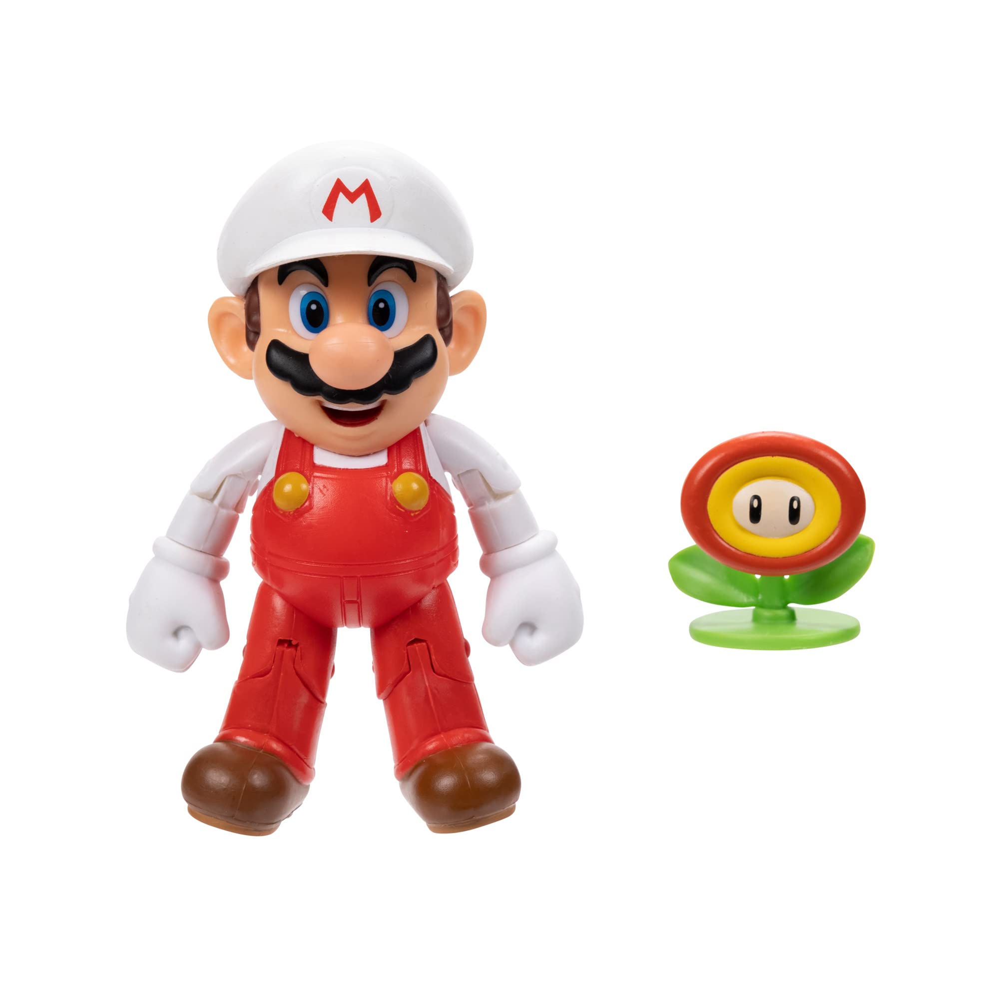 Super Mario Bros Nintendo 4 Inch Action Figure 2-Pack - Fire Mario vs Magikoopa | Official Nintendo Collectible Toys for Kids & Adults | Perfect for Gaming Displays, Birthday Gifts & Mario Collection