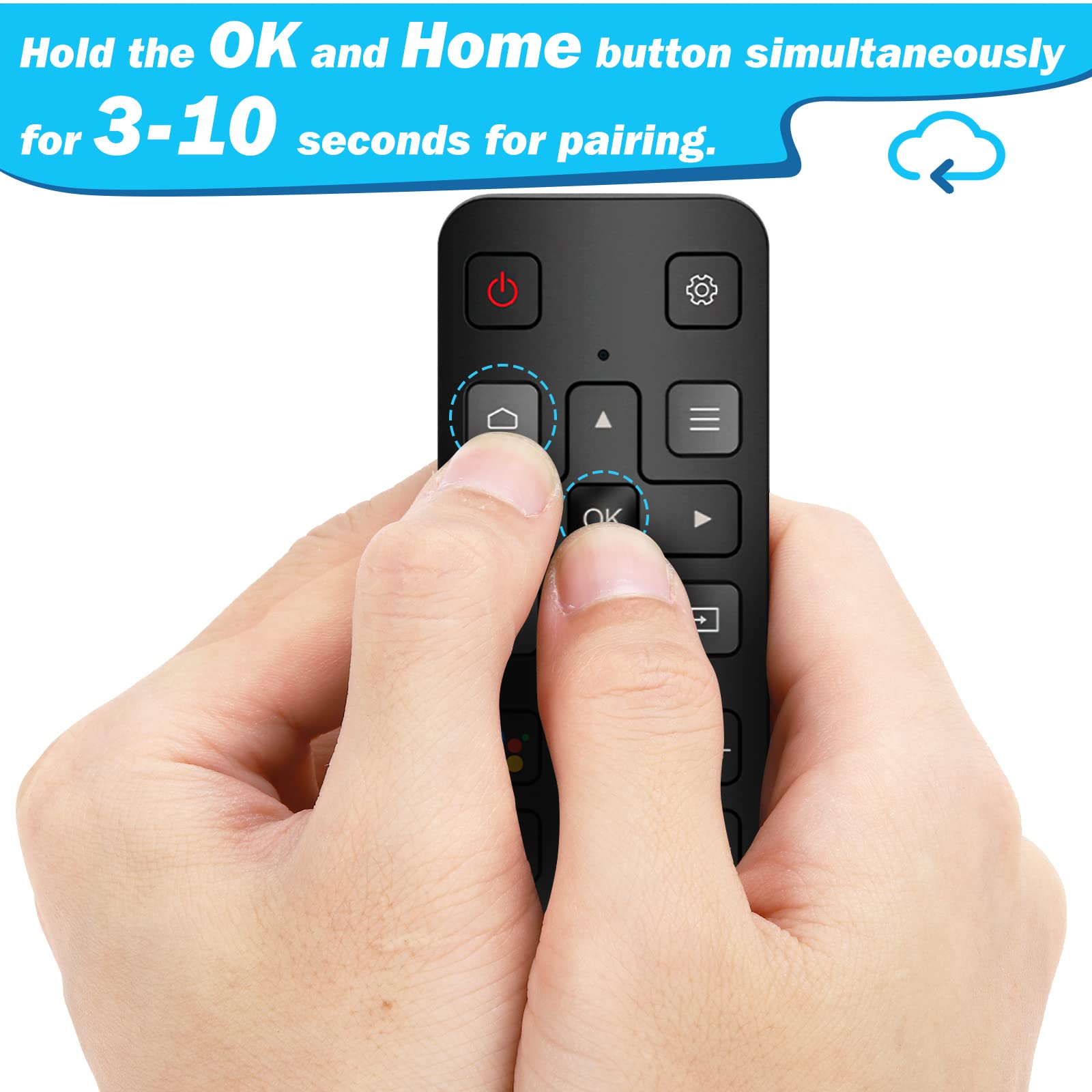 TCL Android TV Voice Remote Replacement RC802V - Compatible with 43P717 (V83) & All TCL 4K UHD Smart TVs - Perfect for Streaming, Gaming & Smart Home Control