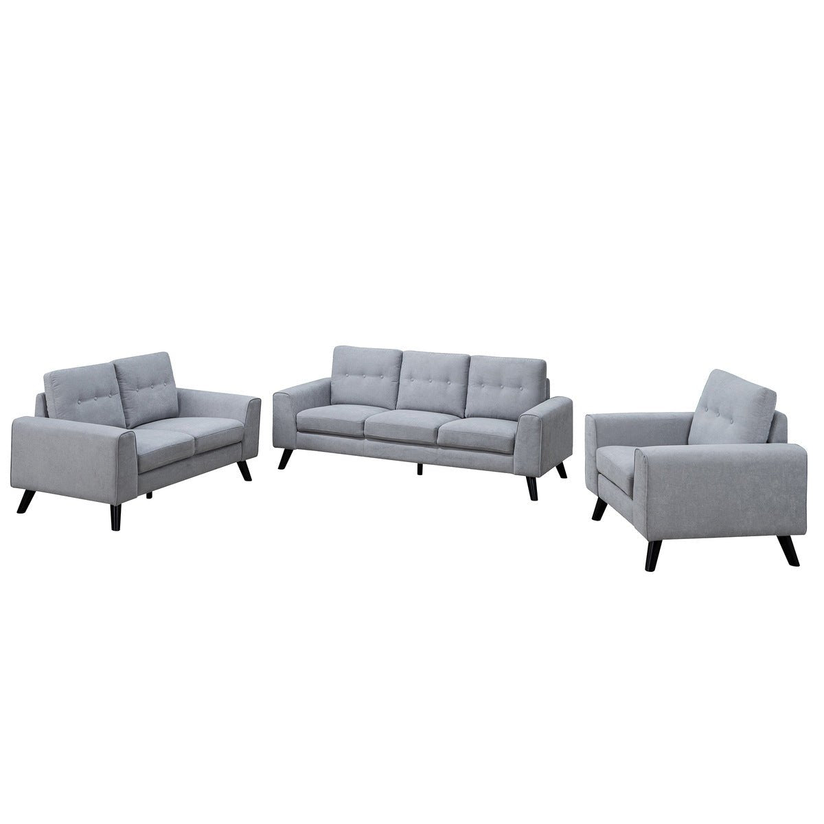 Evelyn Collection Modern Loveseat Sofa - Stylish 2-Seater Couch for Living Room, Bedroom & Small Spaces