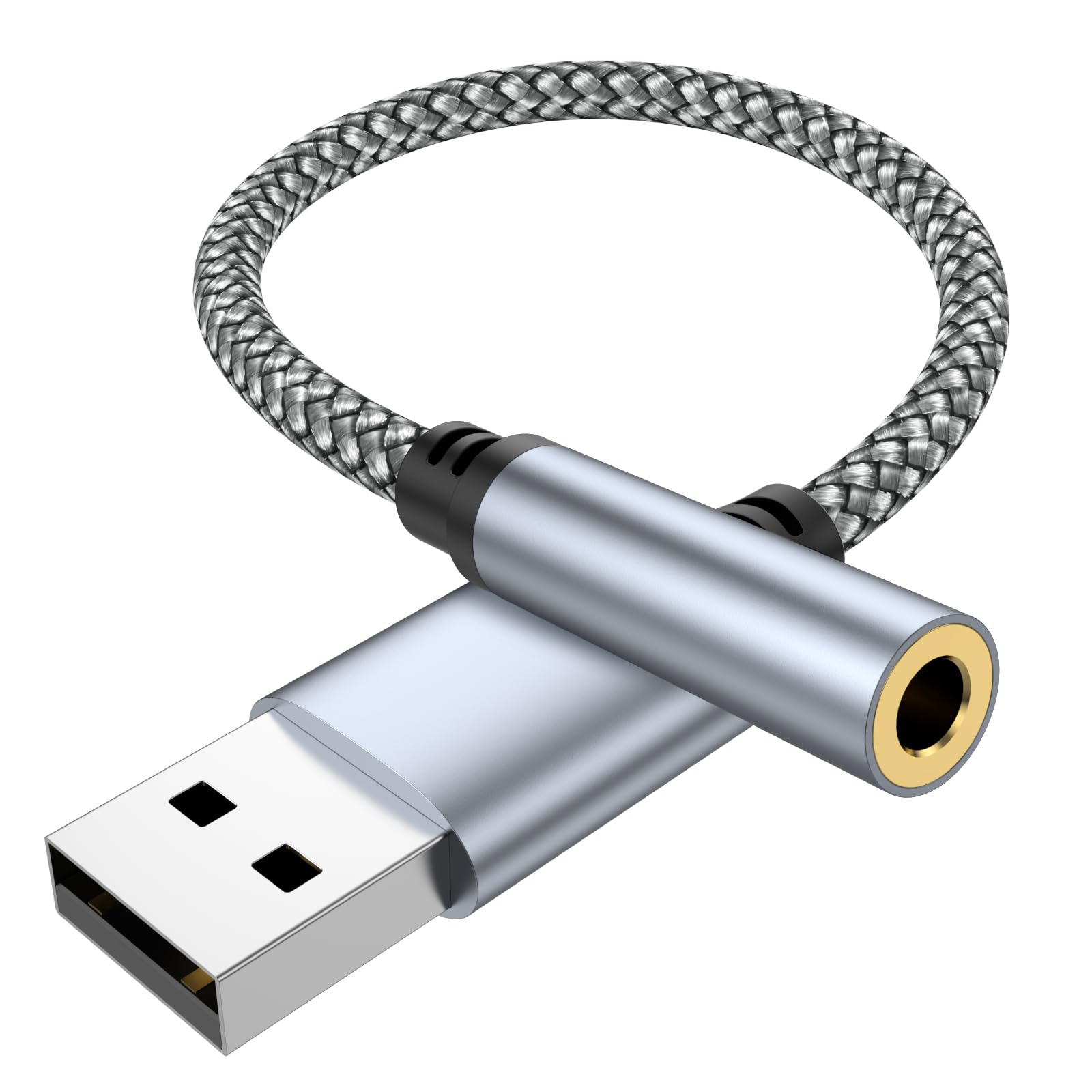 Pastall USB to 3.5mm Jack Audio Adapter - External Stereo Sound Card Converter for Headphones, PS4, PS5, Mac, PC, Laptop & Docking Station | Plug & Play for Gaming, Music & Conference Calls