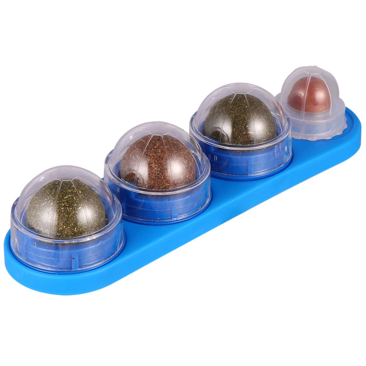 POPETPOP Edible Catnip Balls for Kittens - Natural Removable Catnip Licking Toys, Blue Cat Treat Toy for Play & Stress Relief - Perfect for Indoor Play, Training & Bonding with Your Cat