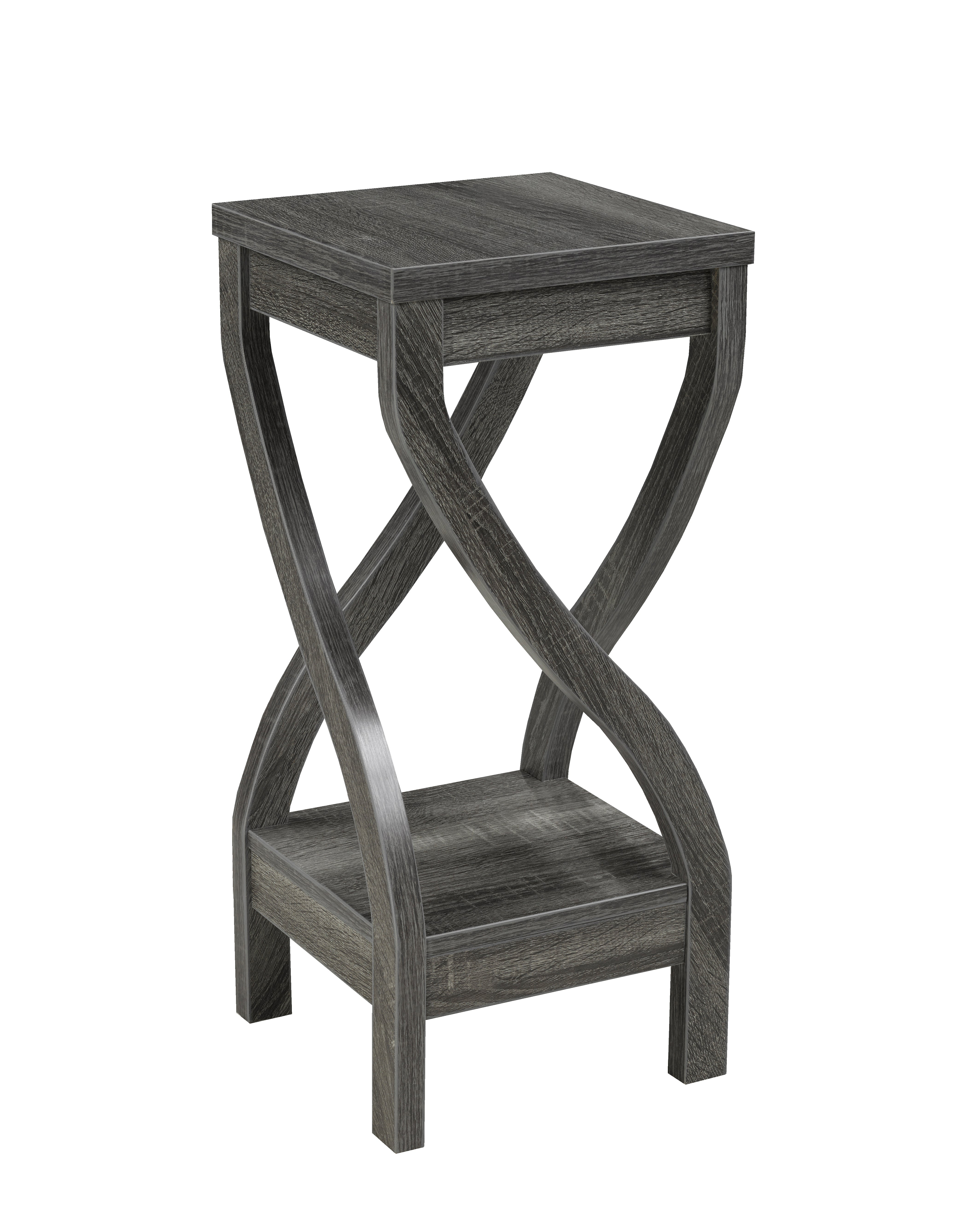 Modern Grey Accent Table - Stylish Side Table for Living Room, Bedroom & Office Decor | Small End Table with Sturdy Metal Legs
