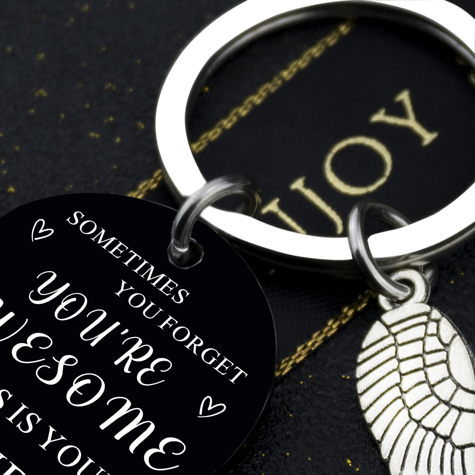Inspirational Keychain Gifts for Kids, Teens, Men & Women - Perfect Stocking Stuffer for Christmas, Birthday, Friendship Day - Motivational Gift for BFF, Him, Her, Friends & Family - Ideal for Everyday Carry, Backpack Decor & Special Occasions