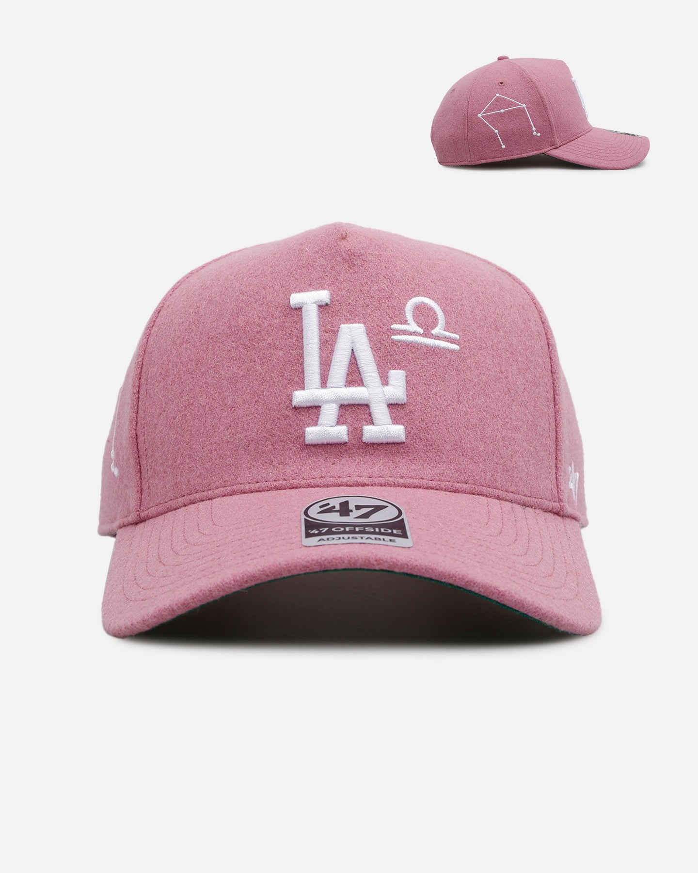 47 Brand Los Angeles Dodgers 'Zodiac' Libra 47 Offside Snapback Cap - Mauve Adjustable Baseball Hat for Men & Women - Perfect for Game Day, Sports Events & Casual Wear