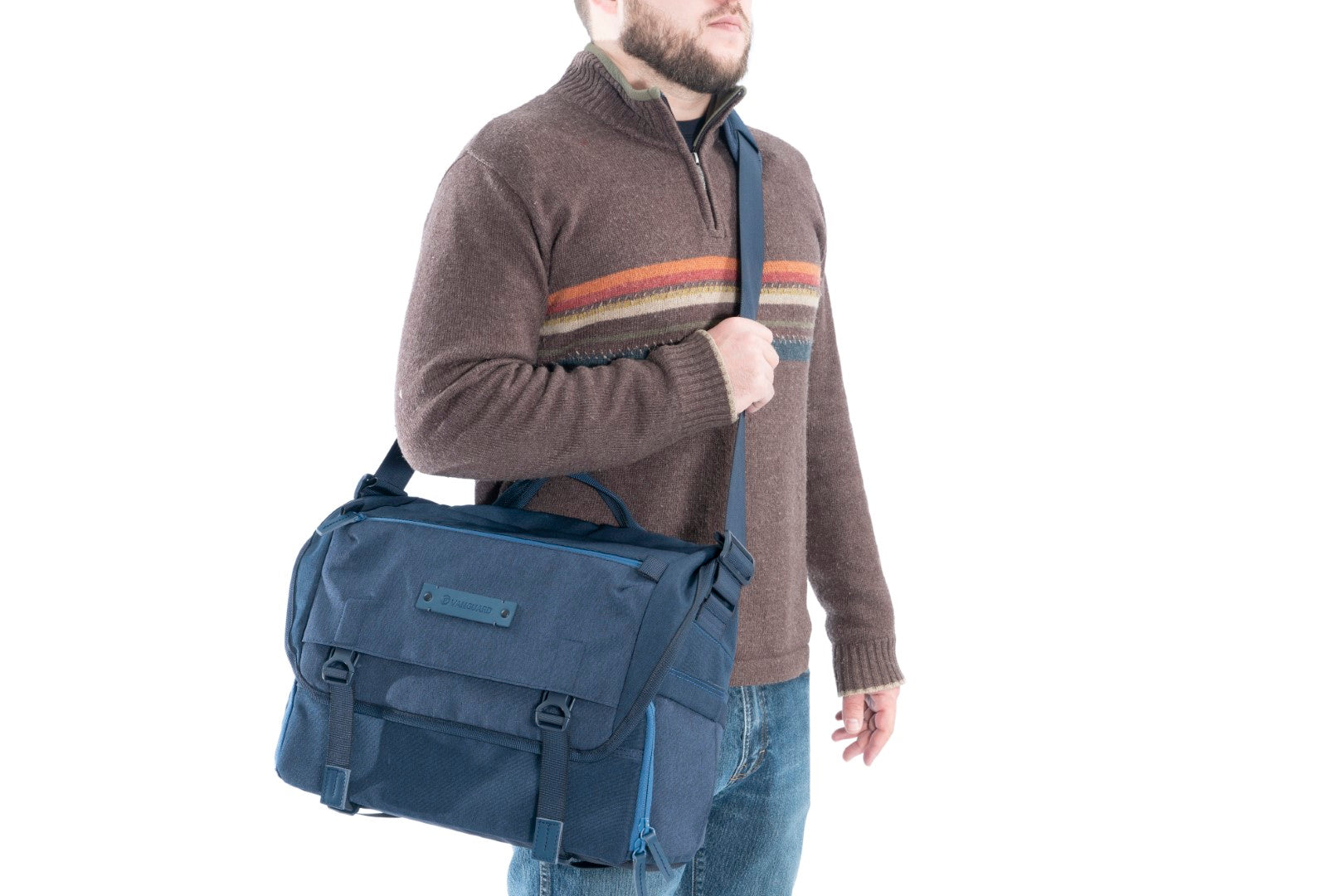 VEO RANGE 38 NV Messenger Camera Bag - Waterproof DSLR Shoulder Bag for Photographers, Navy Blue - Perfect for Travel, Hiking & Outdoor Photography