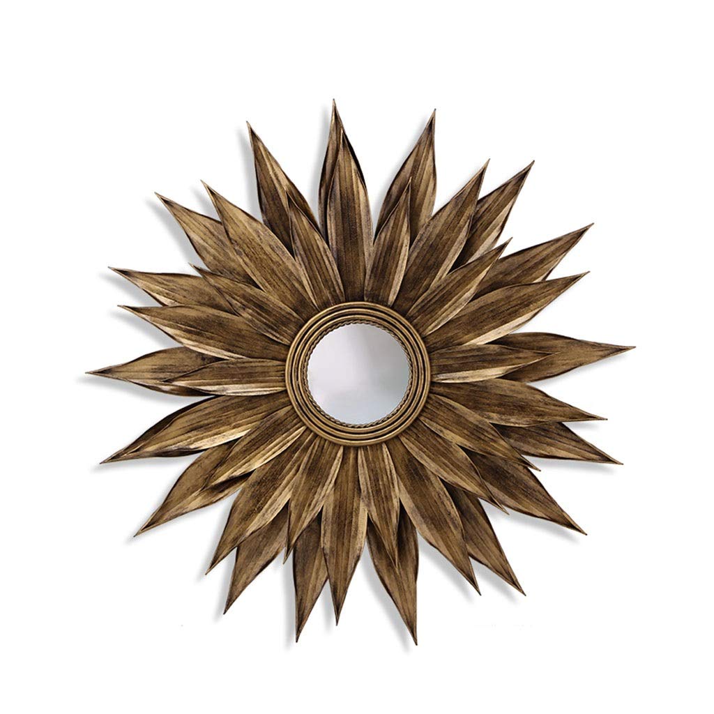 LZDD European Retro Bathroom Mirror - Vintage Wall Hanging Mirror with Shelf for Home Decor | Perfect for Bathroom Vanity, Bedroom Dressing Area & Entryway