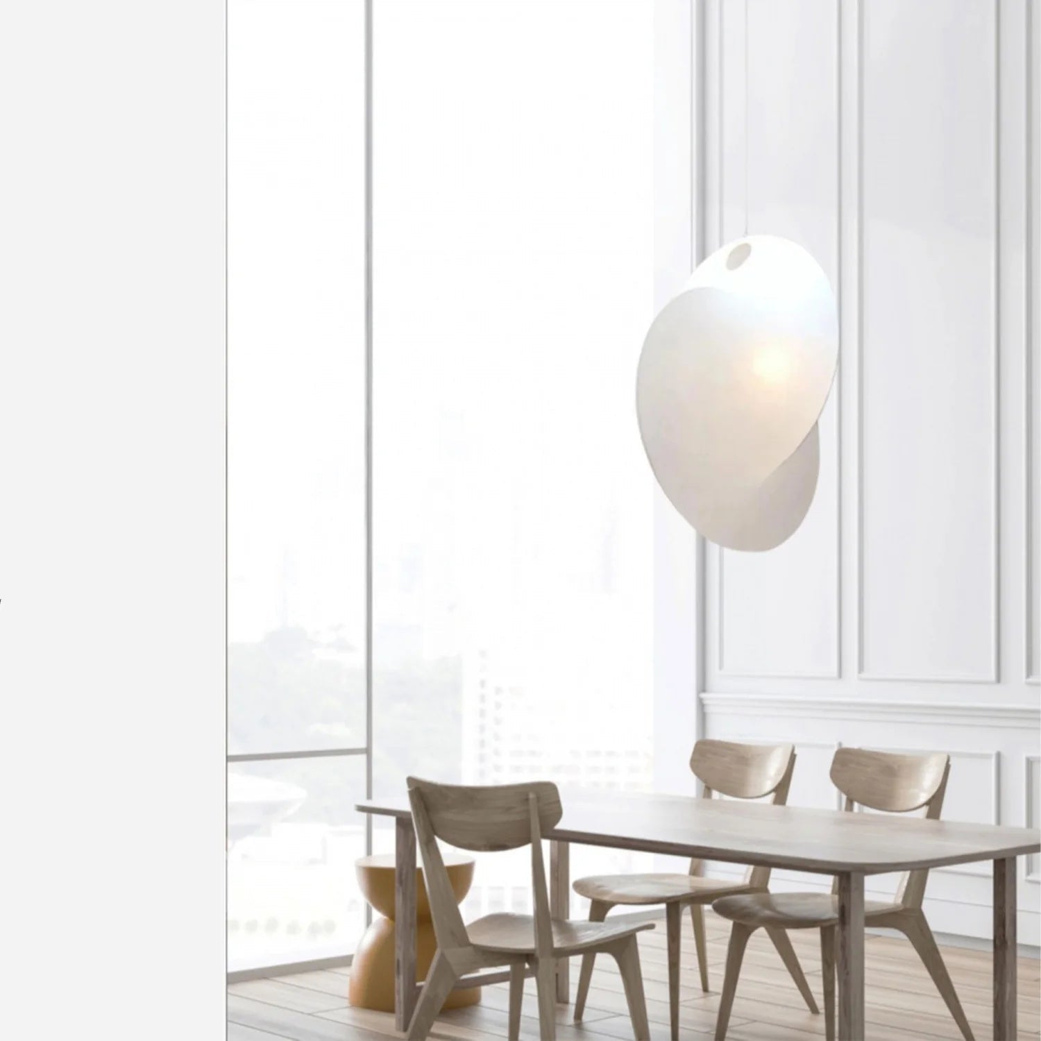 Modern Cocoon Pendant Light - Handwoven Rattan Hanging Lamp for Dining Room, Bedroom & Living Room - Boho Chic Ceiling Lighting Fixture for Home Decor