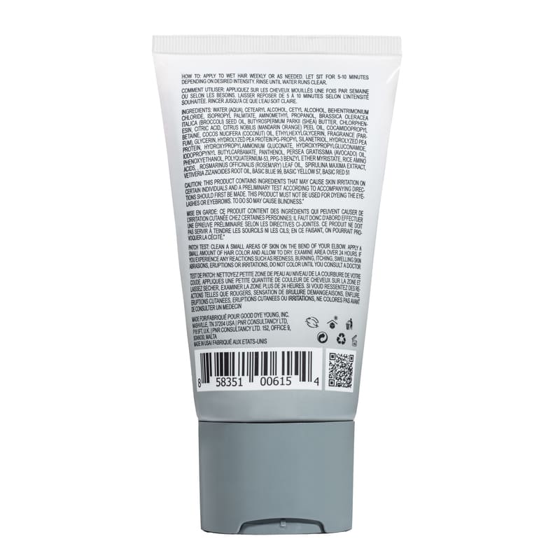 Good Dye Young DyePosit Silver Hair Mask - Vegan Semi-Permanent Color Treatment for Damaged Hair | Perfect for Vibrant Silver Hair at Home or Salon