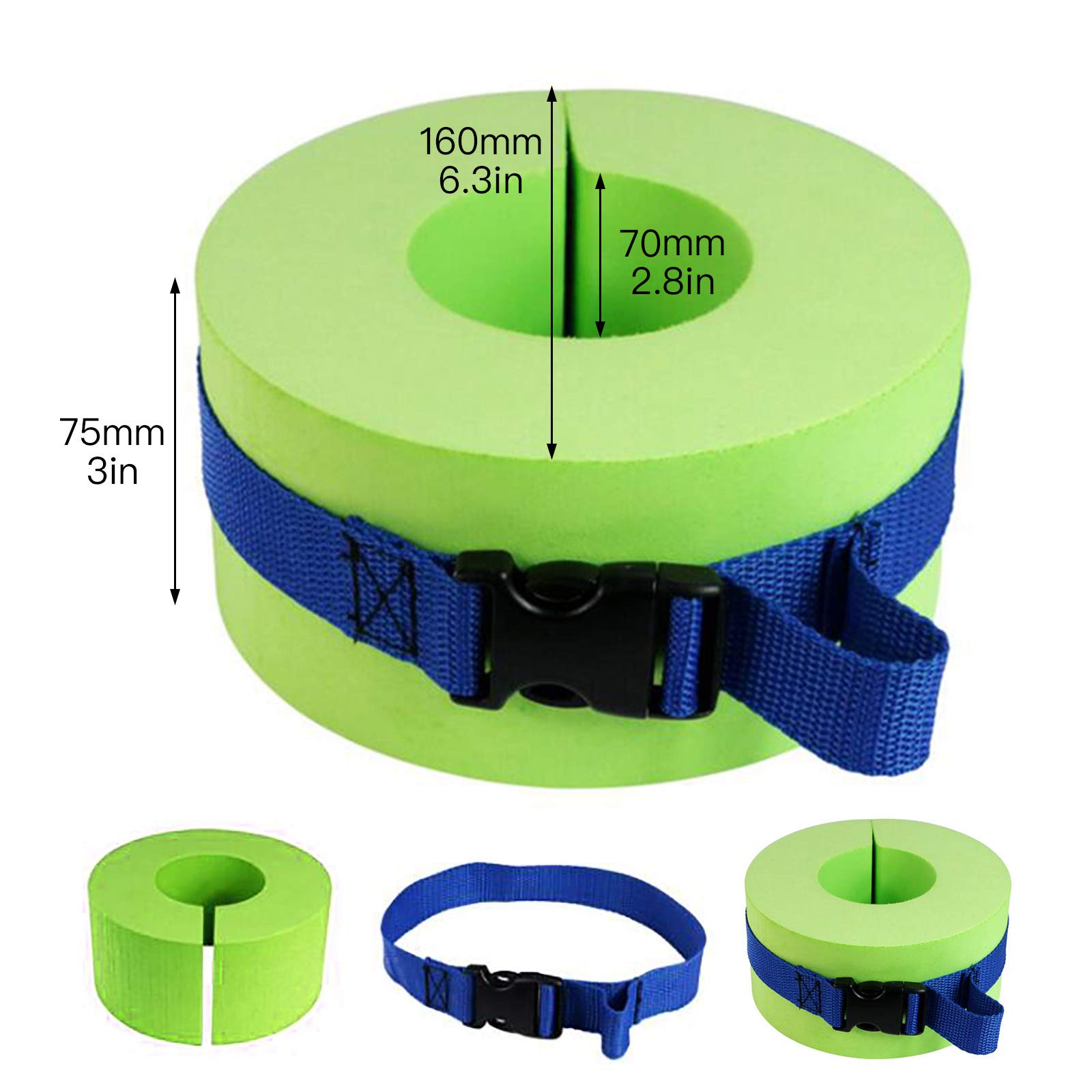 Firlar Foam Swim Aquatic Cuffs - Pair of Water Aerobics Float Rings for Arms & Legs | Quick Release Fitness Equipment for Swimming, Aqua Jogging & Pool Workouts | Ideal for Water Aerobics, Rehabilitation & Swim Training