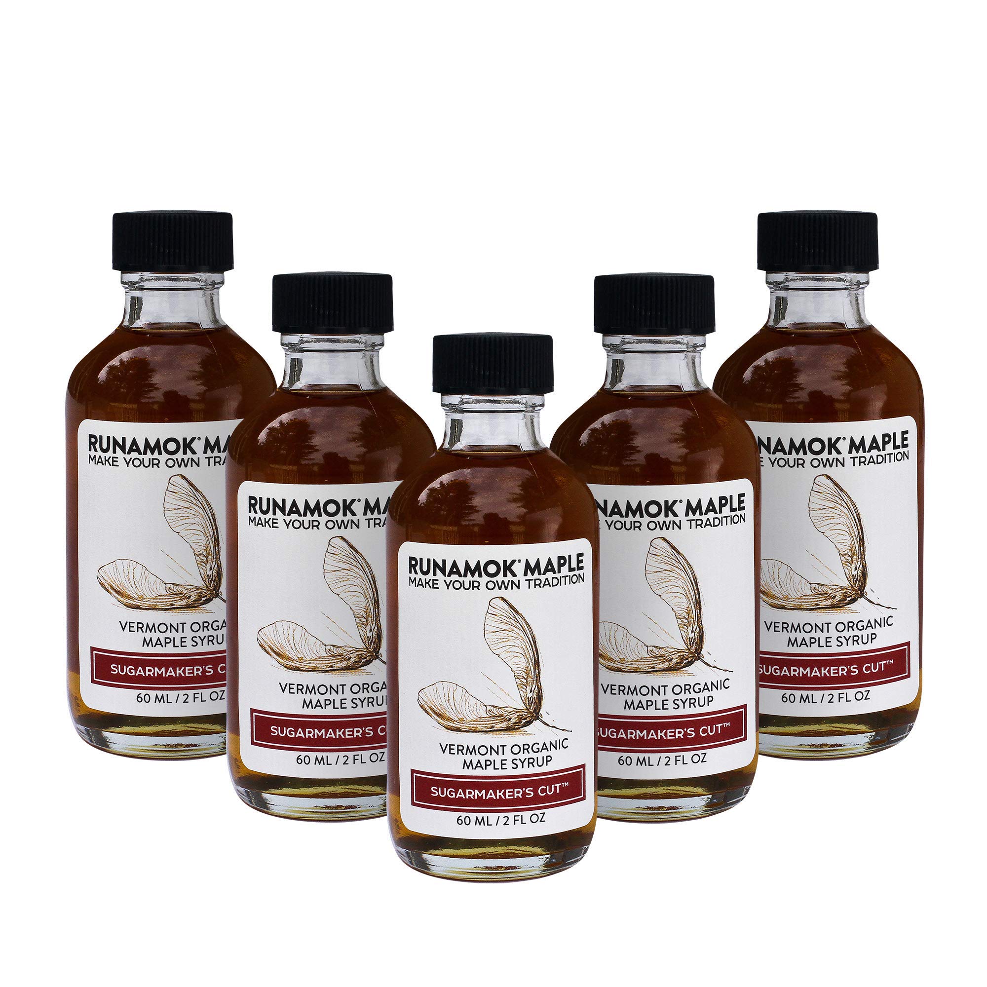 Premium Pure Maple Syrup Mini Bottles - 24 Pack (2 Fl Oz/60ml Each) | Grade A Amber Rich Maple Syrup for Wedding Favors, Stocking Stuffers & Gift Baskets | Perfect for Pancakes, Waffles, Coffee & Dessert Toppings