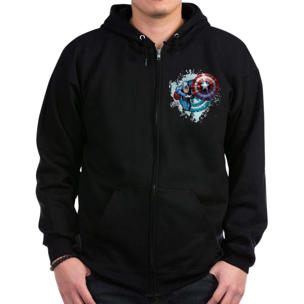 Captain America Flying Zip Hoodie - Marvel Superhero Pullover for Men & Women | Perfect for Cosplay, Comic Con & Casual Wear