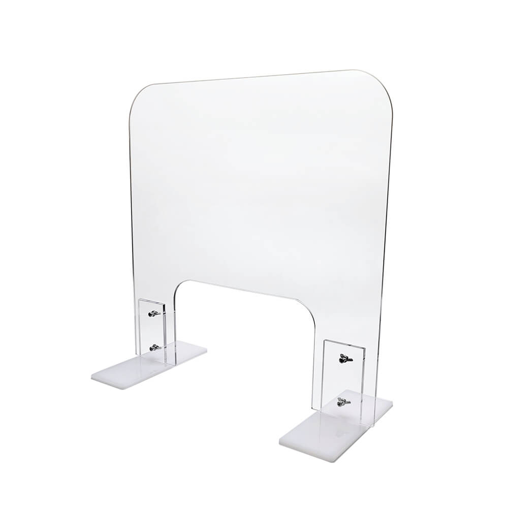 60x70cm Lightweight Acrylic Desk Partitions - Easy to Install Clear Protective Screens for Social Distancing | Office, Restaurant, School & Retail Use