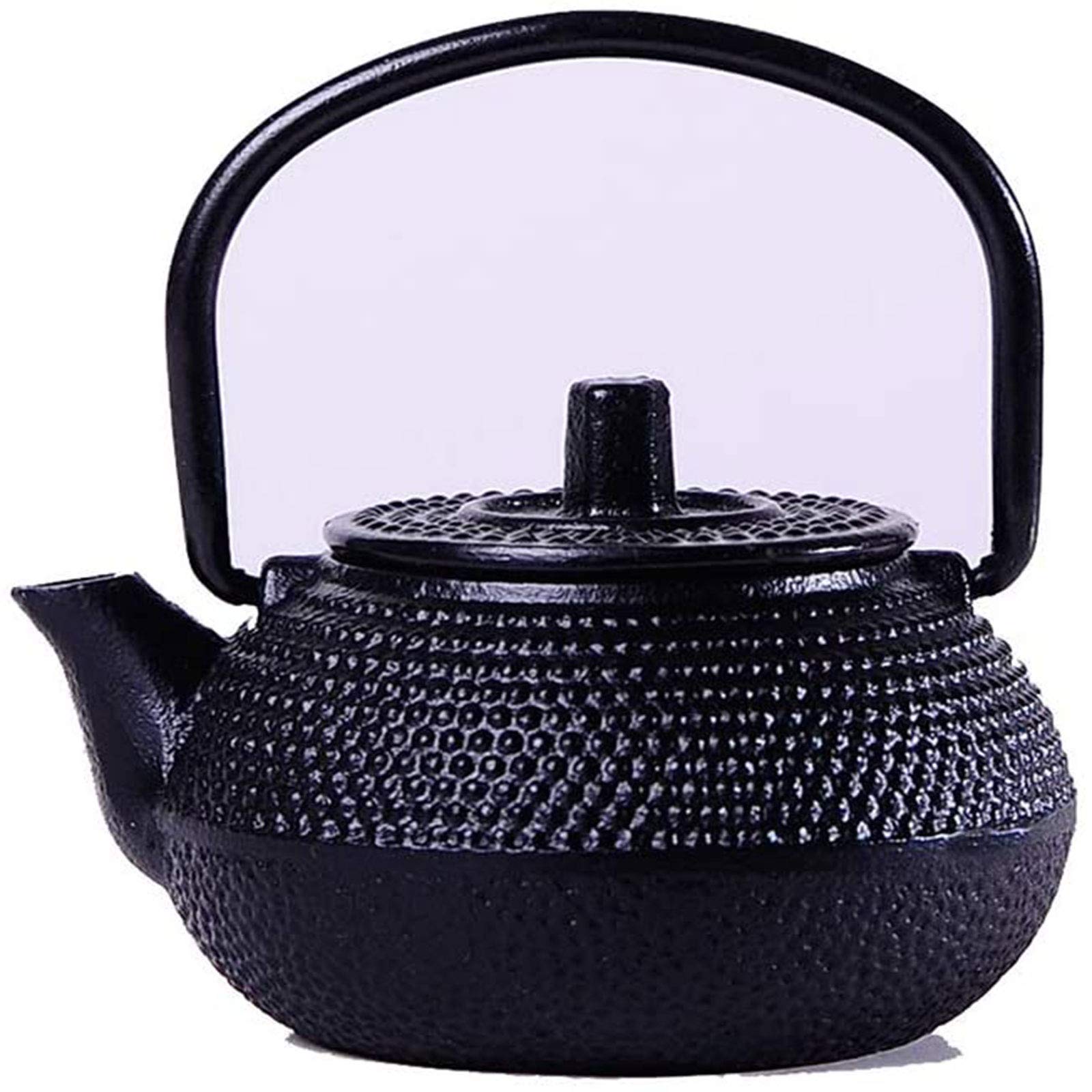 Premium 50ml Japanese Cast Iron Teapot - Tetsubin Style Black Hobnail Mini Tea Kettle with Gold Accents | Perfect for Keeping Tea Warm | Ideal for Home, Office & Traditional Tea Ceremonies