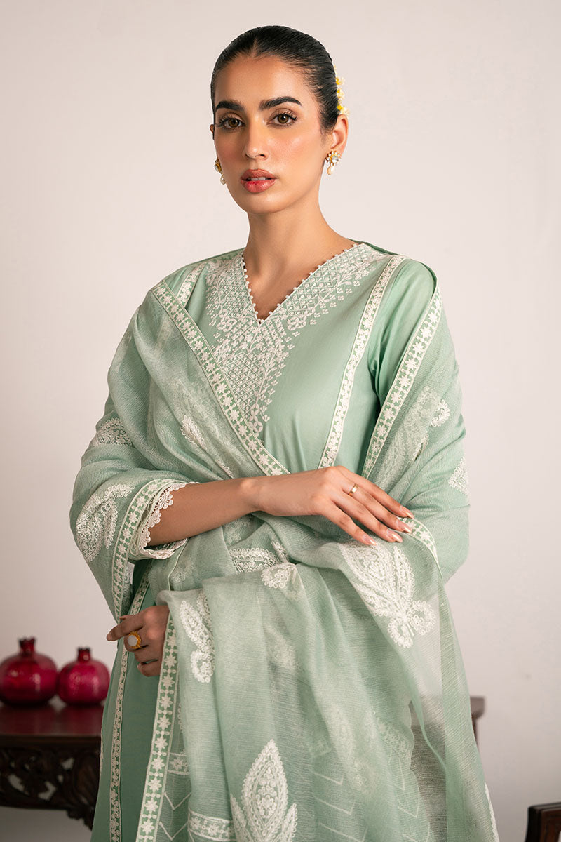 Green Glimmer 2-Piece Set (Shirt & Dupatta) - Elegant Ethnic Outfit for Women, Perfect for Weddings, Festivals & Special Occasions