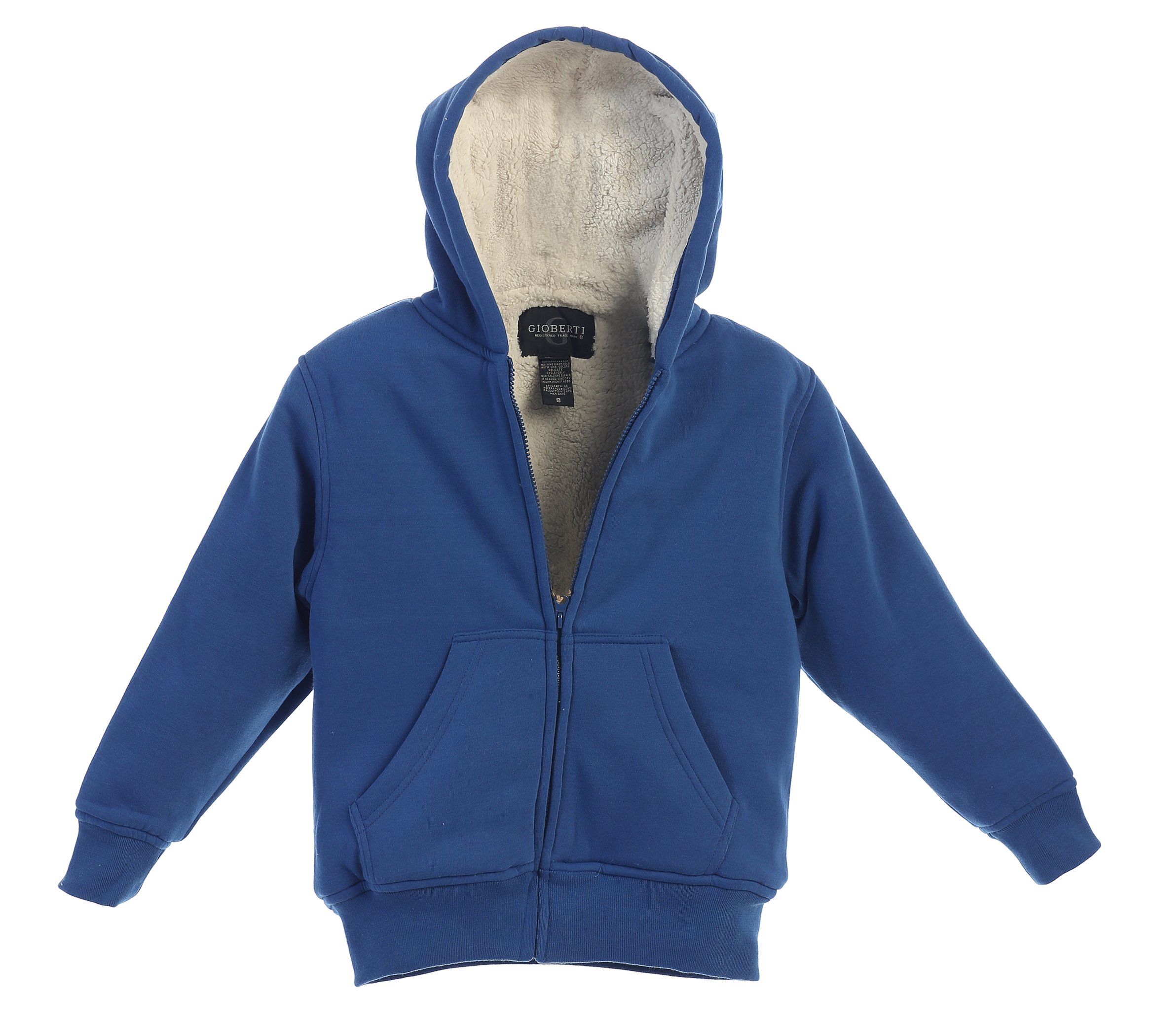 Gioberti Boys Zip Up Fleece Hoodie Jacket - Warm Winter Pullover for Kids Outdoor Activities, School & Playtime