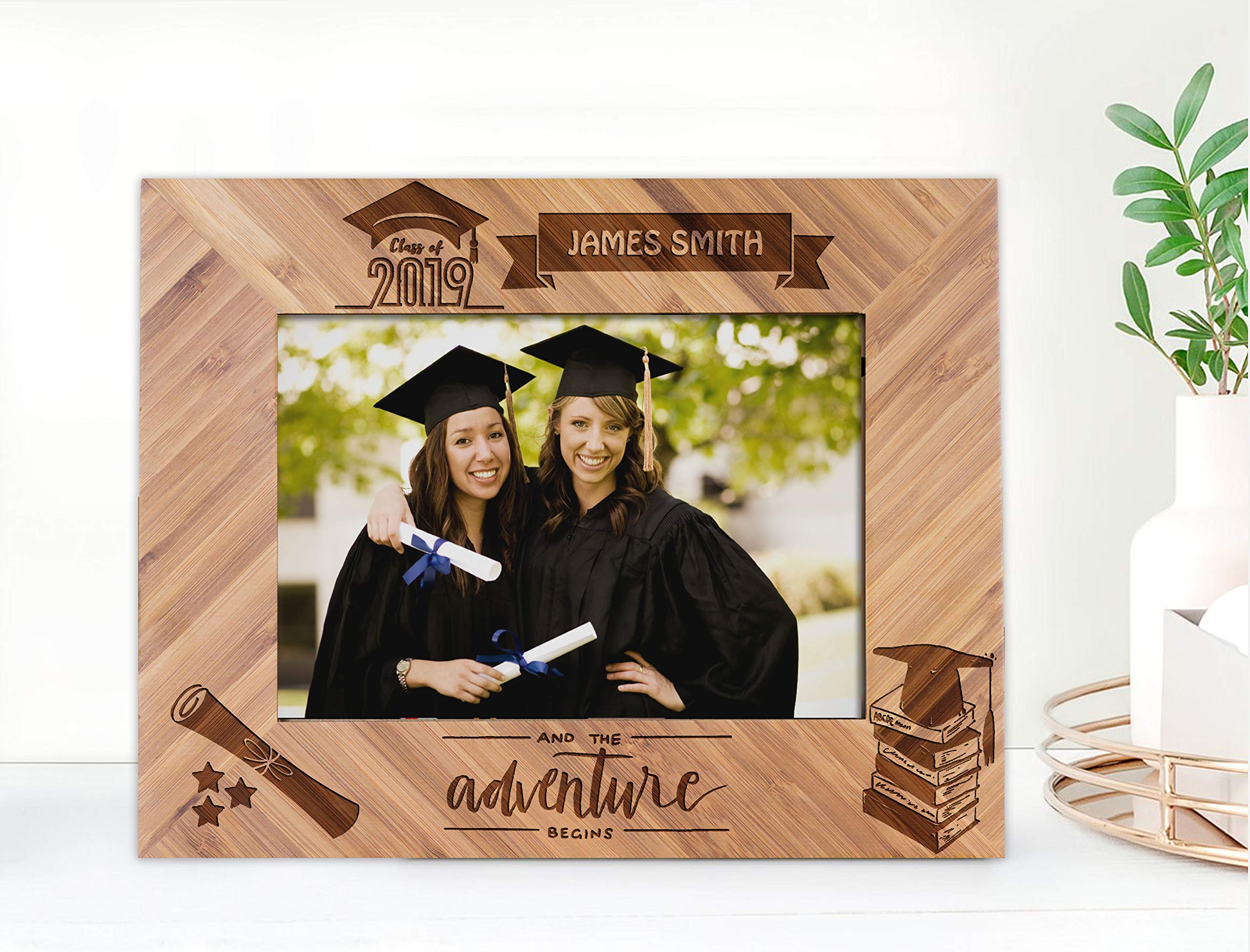 Class of 2019 Graduation Picture Frame - Personalized 8x10 Photo Frame for Him & Her - Custom Graduation Gift for College, High School, University - Perfect for Graduation Parties, Dorm Decor & Memory Keepsakes