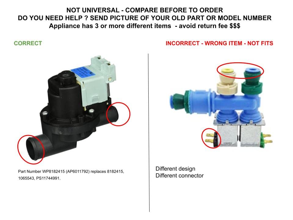 Whirlpool WP8182415 Compatible Washer Drain Water Pump Replacement - ORIGINAL CONNECTOR 8182415 for Efficient Laundry Drainage & Appliance Repair