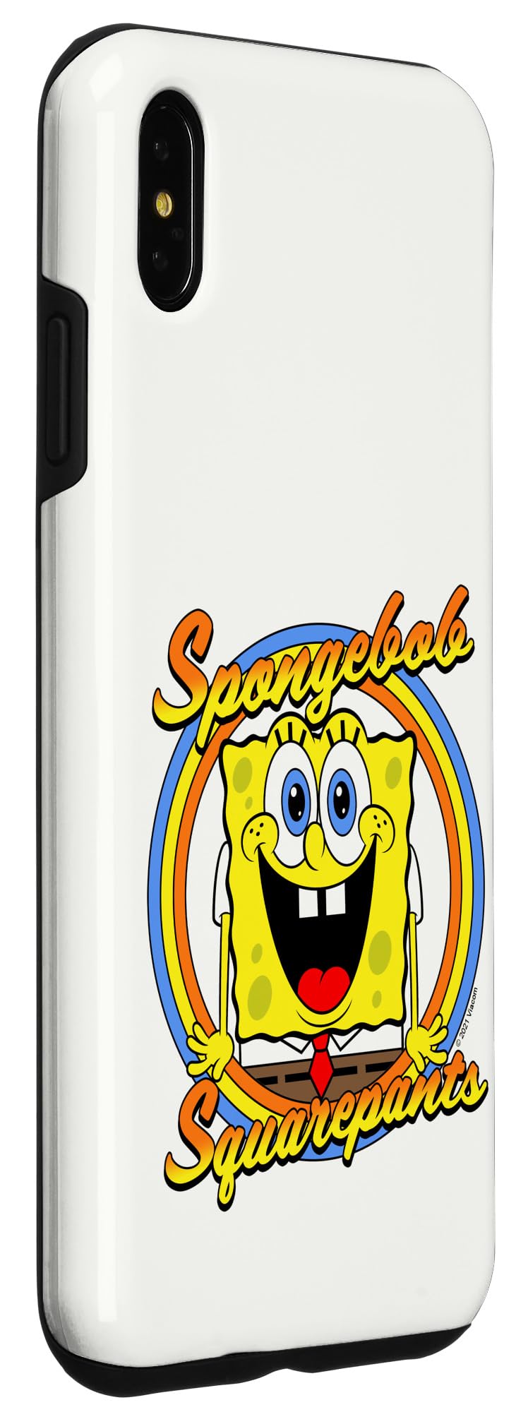 SpongeBob SquarePants iPhone XS Max Case - Colorful Rainbow Circle Design Protective Cover for Apple iPhone XS Max - Perfect for Fans, Gift Giving & Everyday Use