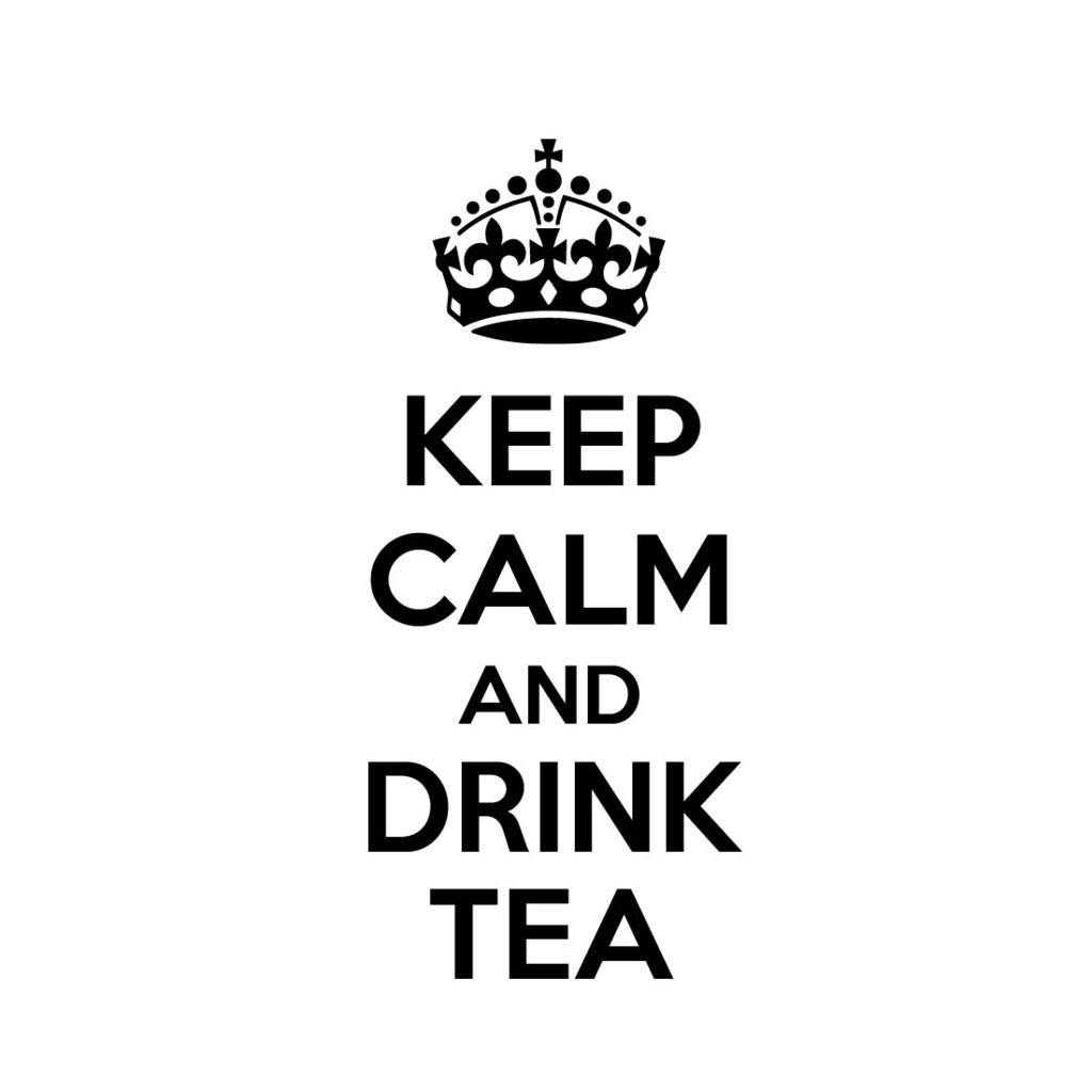 Keep Calm and Drink Tea Vinyl Decal - Funny Car Laptop Wall Sticker for Home Office Decor & Gifts | Waterproof Durable Decorative Sticker for Windows, Laptops, Notebooks, Cars