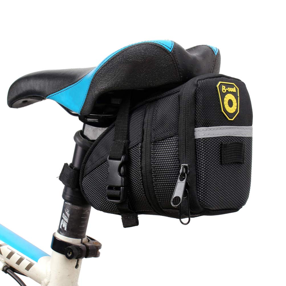 **Garneck Waterproof Bike Saddle Bag - Mountain & Road Bicycle Seat Storage Pouch with Rear Light - Foldable, Durable for Cycling Commute, Touring & Outdoor Adventures**