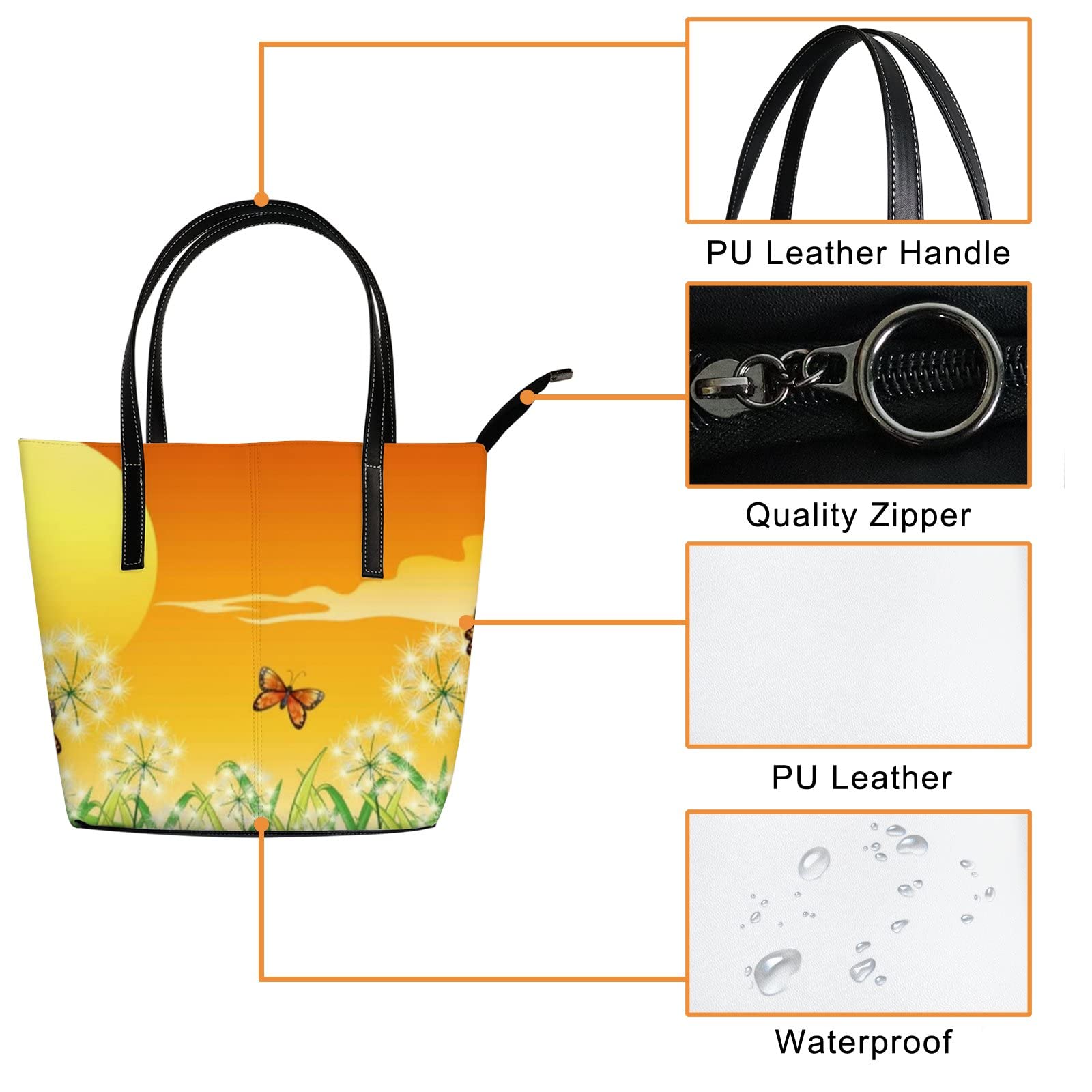 Stylish Leather Tote Bag for Women - Fashionable Crossbody Handbag with Adjustable Strap | Perfect for Work, Travel & Everyday Use