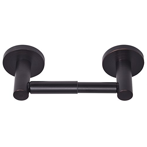 Modern Wall Mount Toilet Paper Holder - Dark Bronze Bathroom Tissue Roll Dispenser for Washroom, Restroom & Home Decor | Space-Saving Design, Easy Installation, Durable Metal Construction