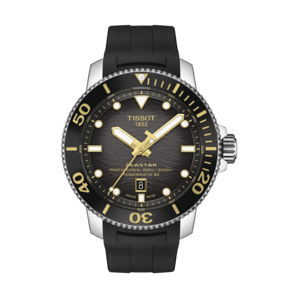 Seastar 2000 Professional Powermatic 80 Automatic Watch - Black Gradient Dial Men's Luxury Timepiece for Business & Formal Occasions