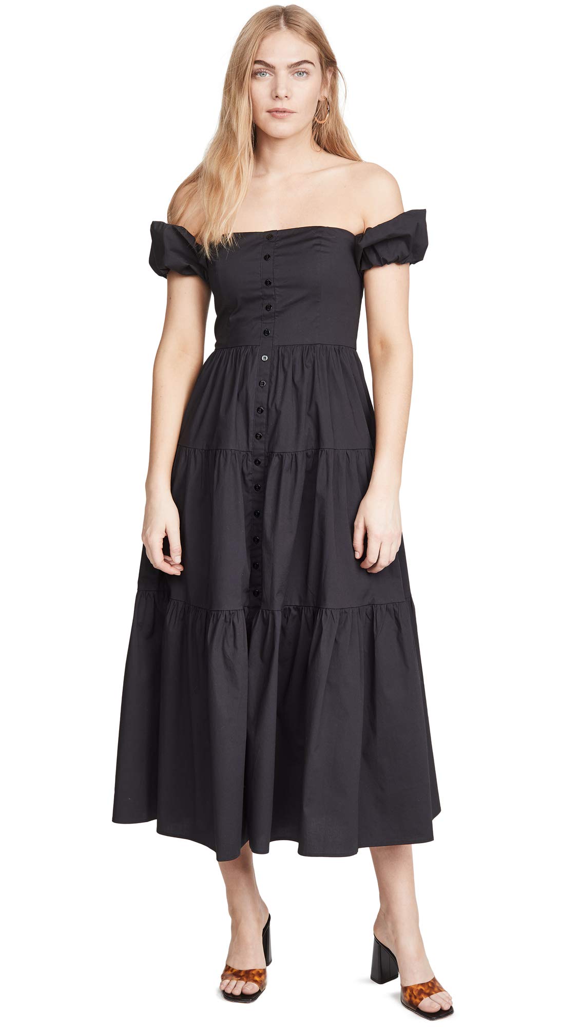 STAUD Women's Elio Dress - Elegant Flowy Midi Dress for Summer, Casual & Party Wear | Perfect for Beach, Vacation & Date Nights