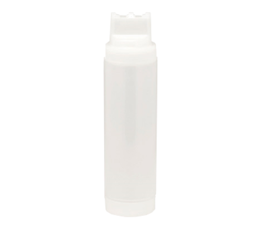 TableCraft 24 oz Dualway Squeeze Bottle - Natural Selectop 63mm - Leak-Proof Condiment & Sauce Dispenser for Kitchen, BBQ, Restaurant & Catering Use