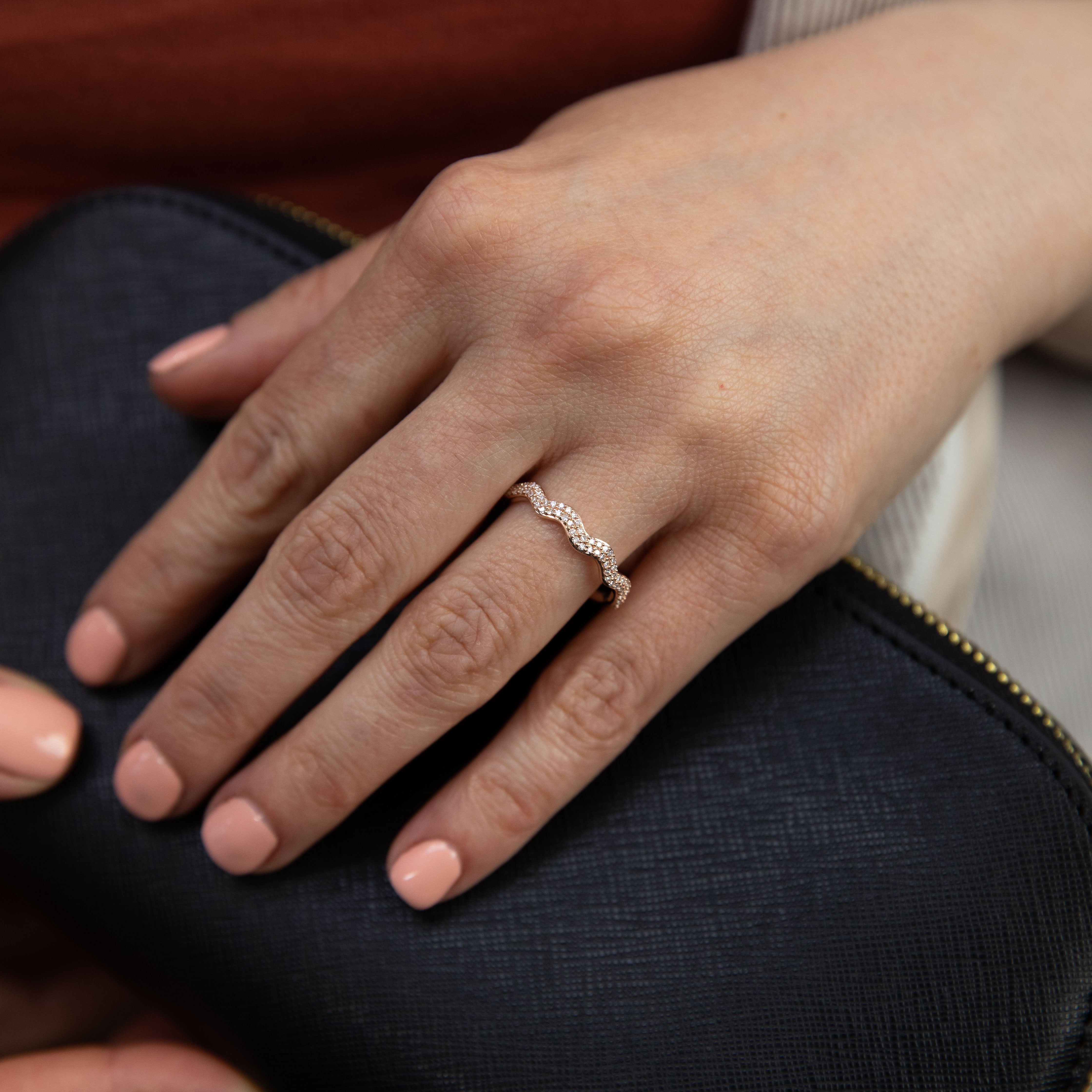 10ct Rose Gold 1/5 Carat Diamond Ring for Women - Elegant Promise Ring, Anniversary Gift, Wedding Band - Perfect for Proposals, Engagements & Special Occasions