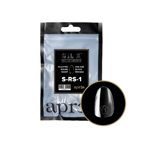 Apres Gel X Refill Tips 2.0 (50pc) - Sculpted Short Square Nail Tips for DIY Manicure & Professional Salon Use | Perfect for Gel Extensions, Acrylic Nails & At-Home Nail Art