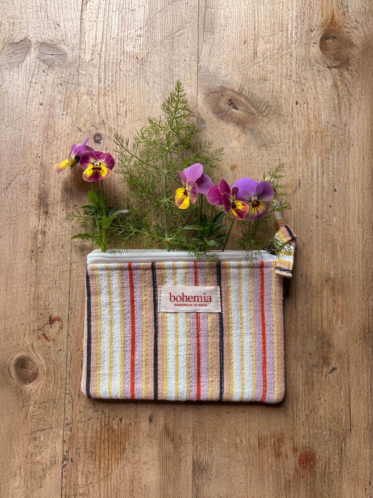 Jaipur Stripe Coin Purse - Colorful Tutti Frutti Design for Women | Small Wallet for Cash, Coins & Cards | Perfect for Travel, Shopping & Everyday Use