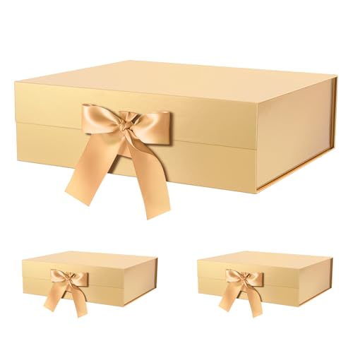 Gold-Ribbon-16.3x14.2x5 Inches-Pack of 3