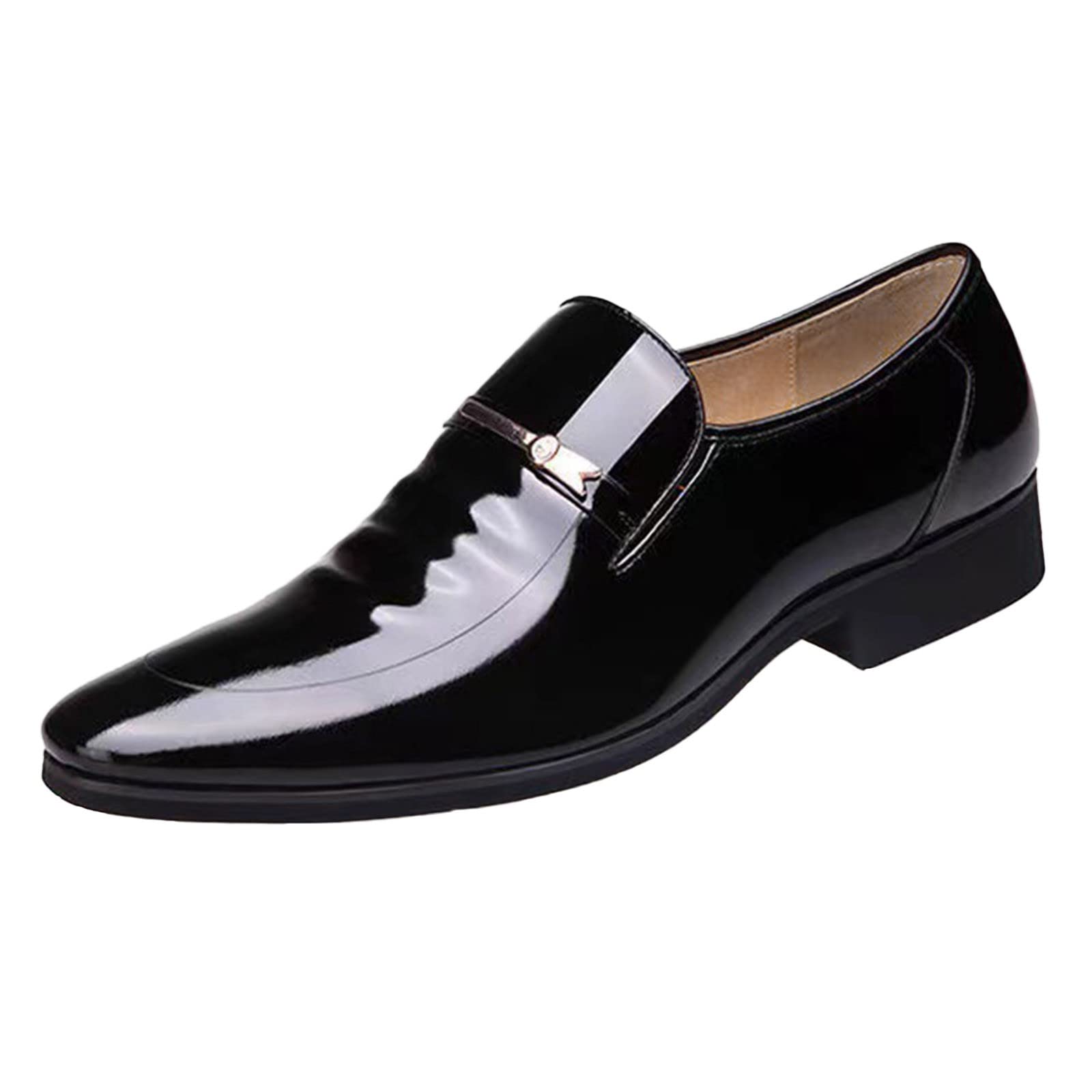 Men's Brown Leather Loafers - Classic Handmade Dress Shoes with Metal Accents | Formal & Business Casual Wear for Office, Weddings & Special Occasions
