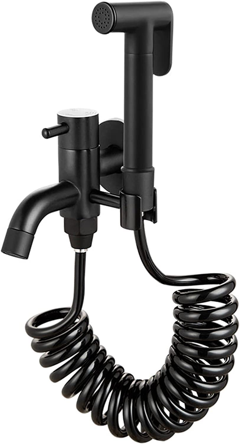 Brass Handheld Bidet Sprayer for Toilet - Black Portable Faucet with Hose for Feminine Hygiene, Baby Cloth Diaper Cleaning & Pet Washing | Perfect for Bathroom, Nursery & Pet Care Areas