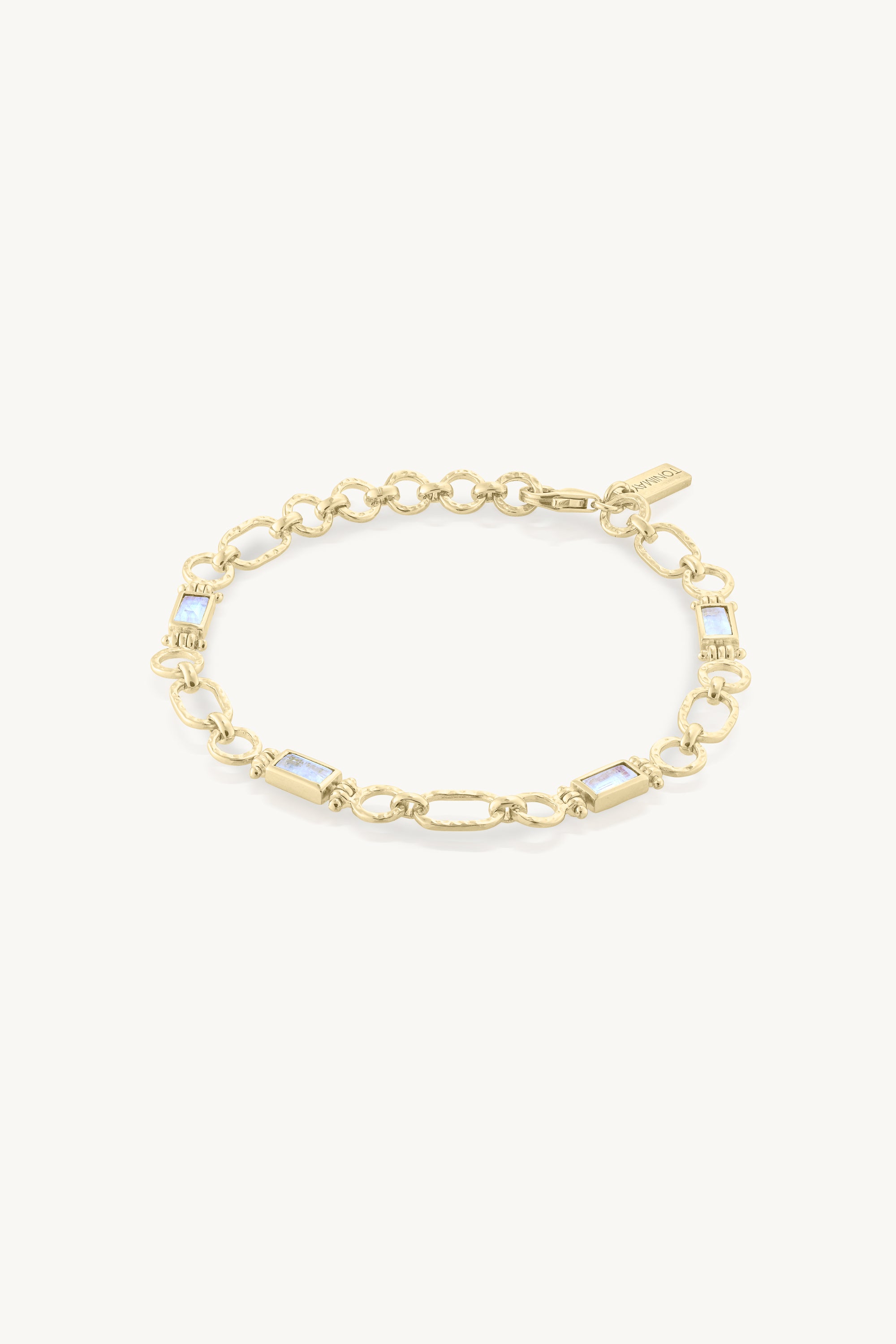 Petra Moonstone Gold Bracelet for Women - Genuine Moonstone Beaded Bracelet with 14K Gold Plating - Perfect for Yoga, Meditation & Spiritual Healing