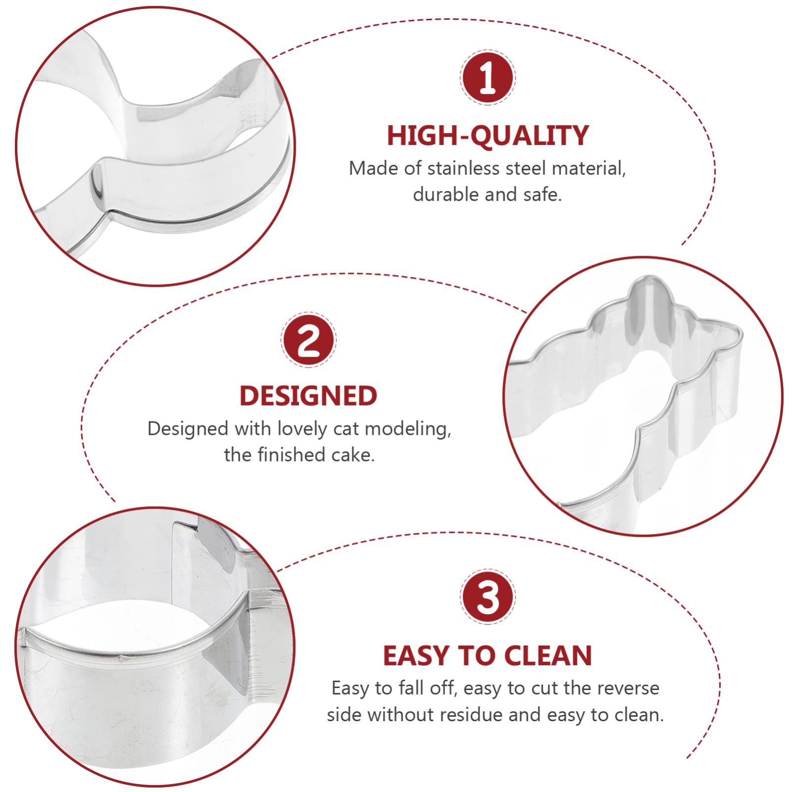 6-Piece Stainless Steel Biscuit & Cookie Molds Set - Korean Sugar Pie DIY Baking Tools, Decorative Pastry Cutters for Homemade Cookies, Pies & Desserts - Perfect for Holiday Baking, Party Treats & Gift Making