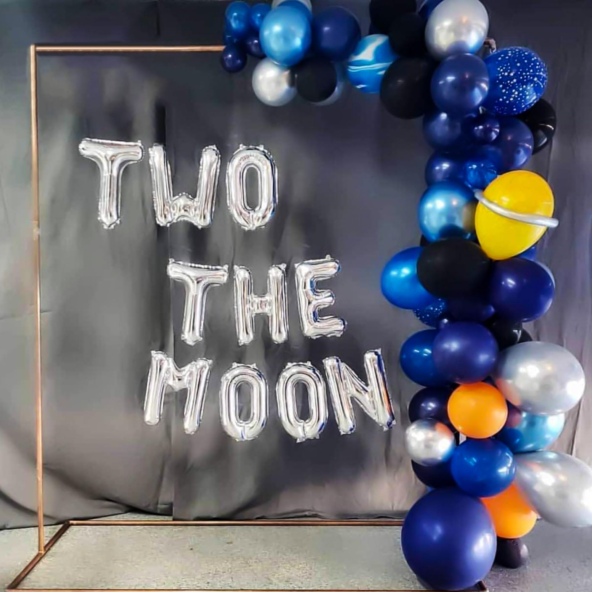 JeVenis Two the Moon Balloons - Space Birthday Party Decorations, Galaxy & Astronaut Balloons for Outer Space Theme Parties, Baby Showers & NASA Events - Perfect for Space-Themed Decorations, Kids Room Decor & Celestial Celebrations