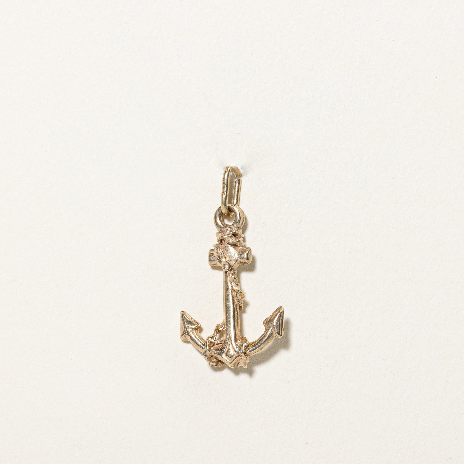 14K Yellow Gold Anchor Charm Pendant for Necklace - Perfect for Nautical Jewelry, Gifts & Everyday Wear