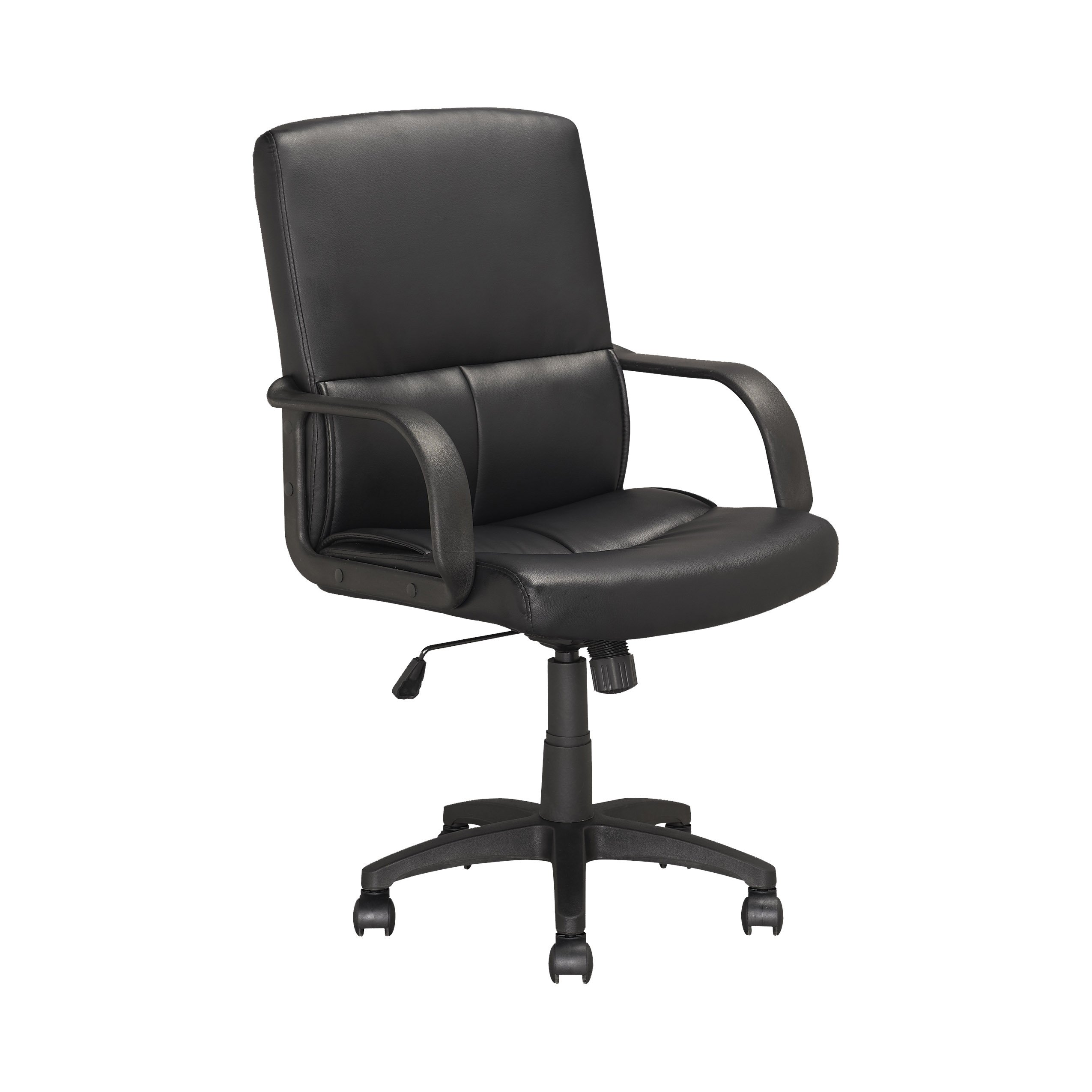 CorLiving Ergonomic Office Chair - Adjustable Height, Swivel & Rolling Desk Chair with Lumbar Support - Black - Perfect for Home Office, Gaming & Workspace